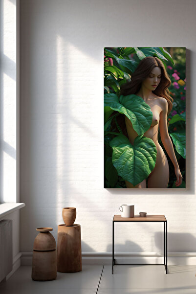 Store Kadının Doğadaki Gizemi Premium Kanvas Tablo