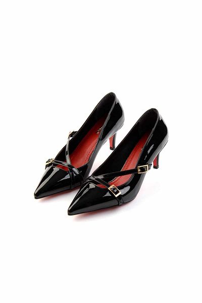 Bambi Pantofi cu toc clasici de damă negri K01455025008
