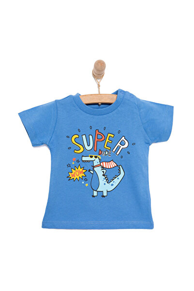 ebebek Hello Baby Ανδρικό μπλουζάκι Basic Super Dinosaur με τύπωμα για αγοράκι