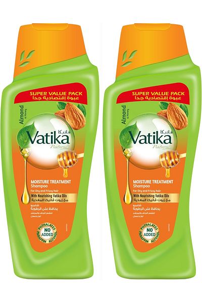 Vatika Naturals Moisture Treatment Shampoo Enriched with Almond And Honey Extracts 532ml X 2
