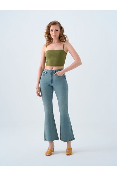 Loft Long Flare Slim Fit Women's Trousers