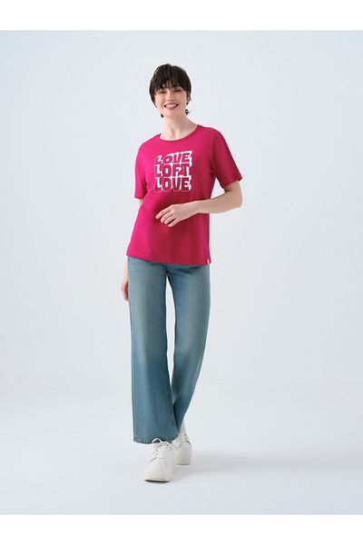 Loft Γυναικείο T-Shirt Regular Fit - Μανίκια