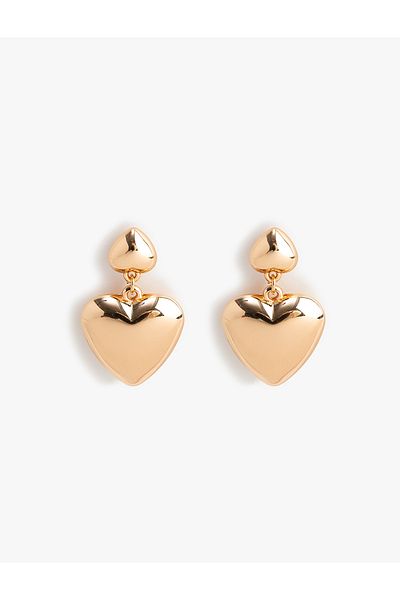 Koton Dangle Heart Earrings