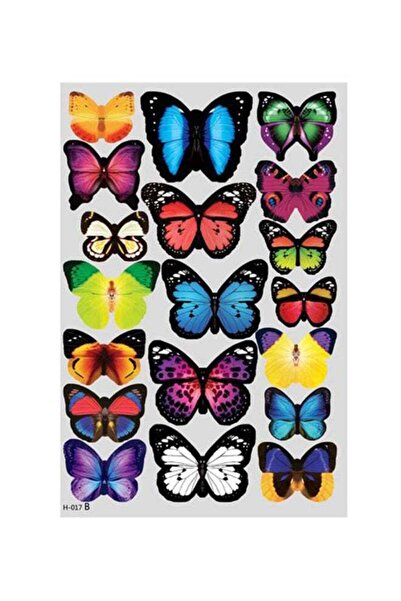 Generic 19-Piece 3D Butterfly Wall Stickers Multicolour A4 Size / 4cm