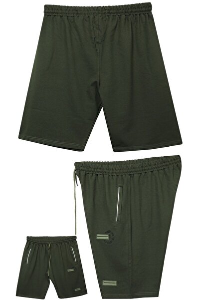 marufshop Men's Large Size Oversized Lycra Combed Cotton Shorts Suitable for Weights between 110 - 150 Kilograms