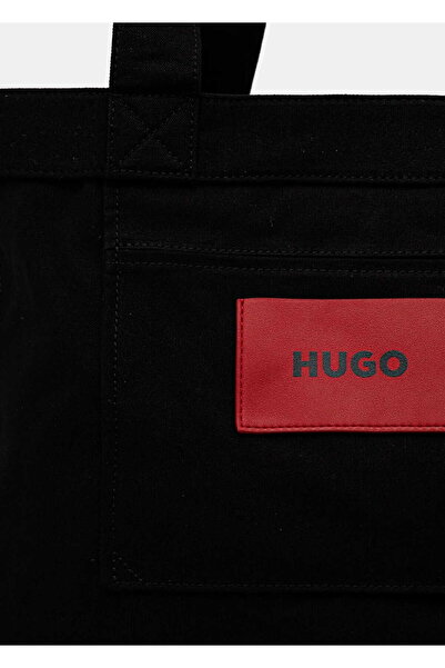 HUGO Kadın Uzun Saplı Kırmızı Marka Logolu Siyah Omuz Çantası 50536267-001