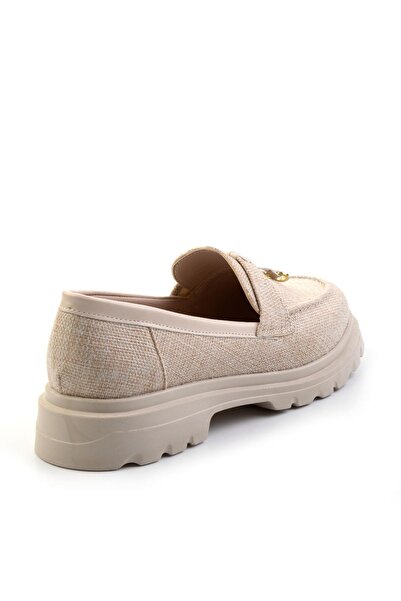 Bambi Bej Kadın Loafer Ayakkabı K01997010518