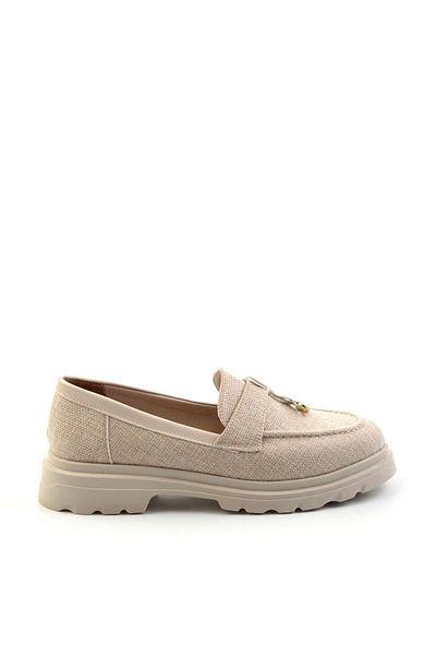 Bambi Beige Women's Loafer Shoes K01997010518