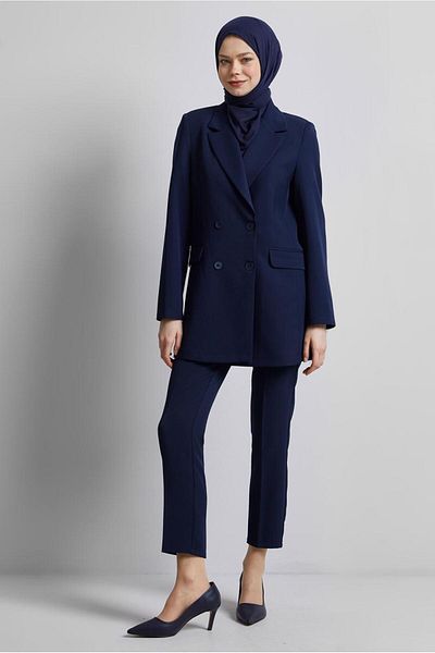 Alvina Kruvaze Collar Blazer Jacket 45436