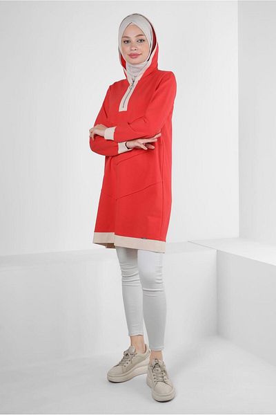 Alvina HOODED ZIPPERED TRACKSUIT TUNIC 43882