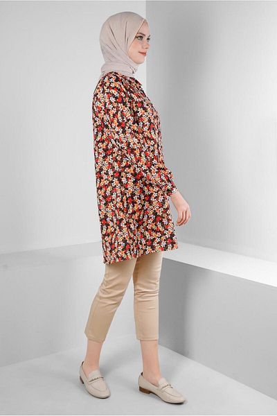 Alvina FLOWER PATTERNED SHIRT TUNIC 43672