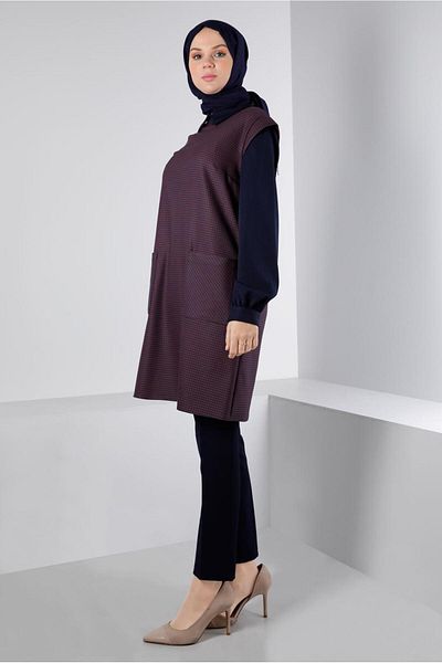 Alvina Pocketed Patterned Tunic 43429