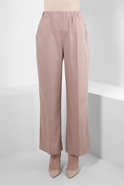 Alvina Pantaloni largi cu talie elastică 70554