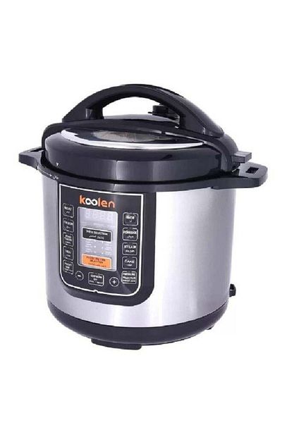 Koolen Colin Electric Pressure Cooker 1600 Watts 10 Liters 8 Functions LCD Display Silver * Black 816106004