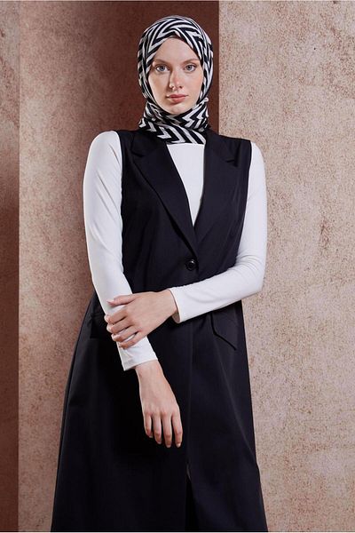 Alvina 44660 Model Double Breasted Collar Vest