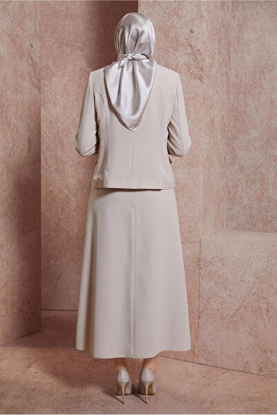 Alvina 30428 Model Buttoned Skirt Suit