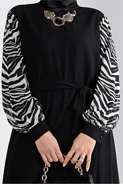 Alvina KUŞAKLI FERMUARLI KREP ELBİSE 20253