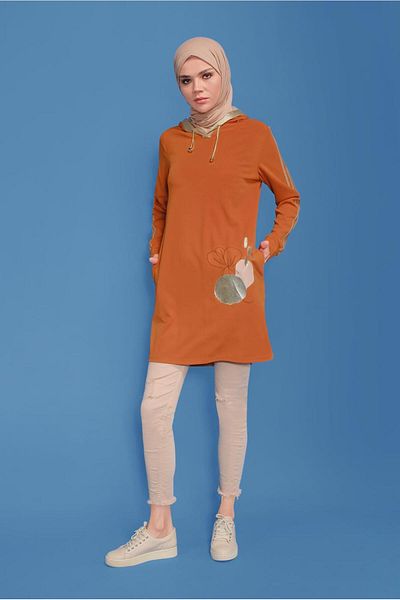 Alvina Yaldiz Printed Hooded Tunic 41705