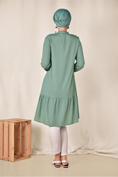 Alvina Lace-Up Pleated Tunic Skirt - 4066