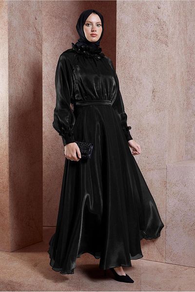 Alvina Organza Hijab Evening Dress - 50419