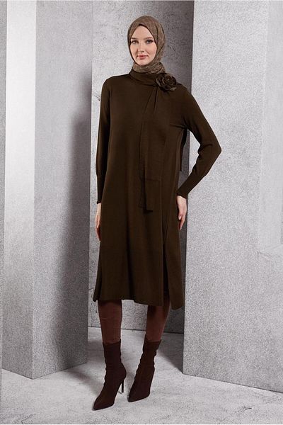 Alvina Brooche Detailed Knitwear Tunic 44913