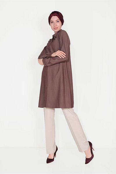 Alvina Brooch Detailed Tunic 40747