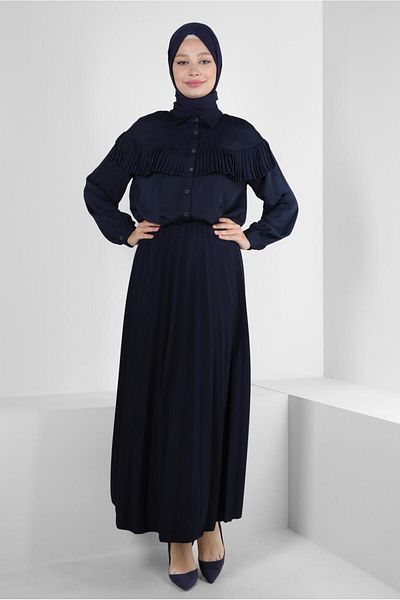 Alvina TUNIC WITH BUTTONED CUFFS AND RUFFLE DETAIL 43895