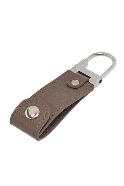 Tergan Beige Genuine Leather Unisex Keychain - S1An00000267-B73