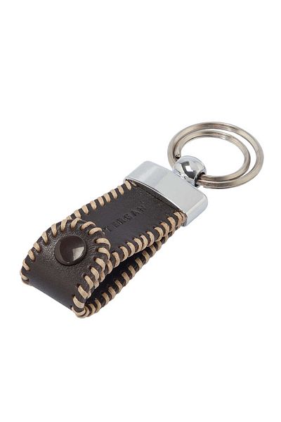 Tergan Brown Genuine Leather Unisex Keychain - S1An00000137-B07