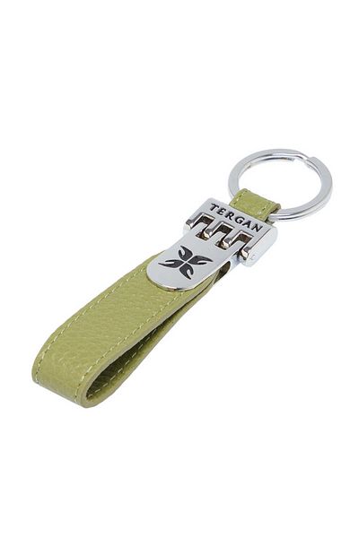 Tergan Green Genuine Leather Unisex Keychain - S1An00000247-G8Z