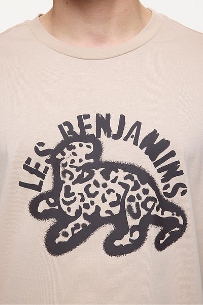LES BENJAMINS Тениска с щампа LB BRAND, специално издание, голям размер