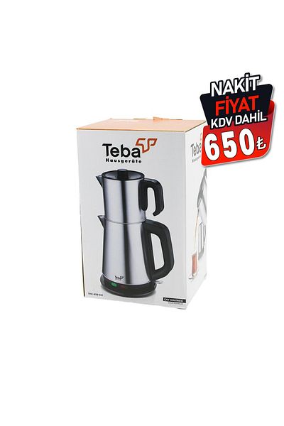 Narnuga Steel Electric Tea Maker Tea Maker Set 1500W 1.8Lt+ 0.8Lt 360 °   Sole Gi - Mct4064-6701