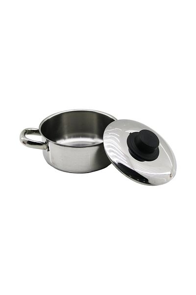 Mu Art 14cm Metal Lid Mini Steel Pot (4767)