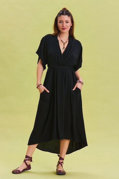 Los banditos V-Neck Gather Detailed Summer Dress