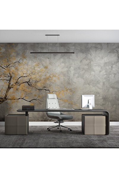 dreamwall Sonbahar Temalı Ağaç Desenli Duvar Kağıdı -Isı ve Ses Yalıtımı Yırt...