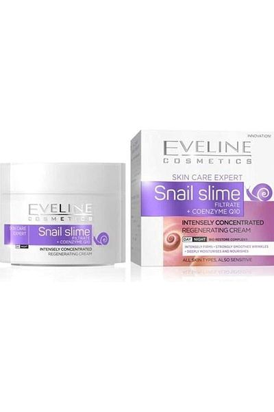 Eveline Cosmetics Snail Slime Filtrate Intensely Concentrated Regenerating Day & Night Cream, 50Ml
