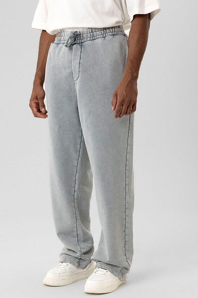 VAMOSCLO Γκρι Premium Washed Baggy Sweatpants