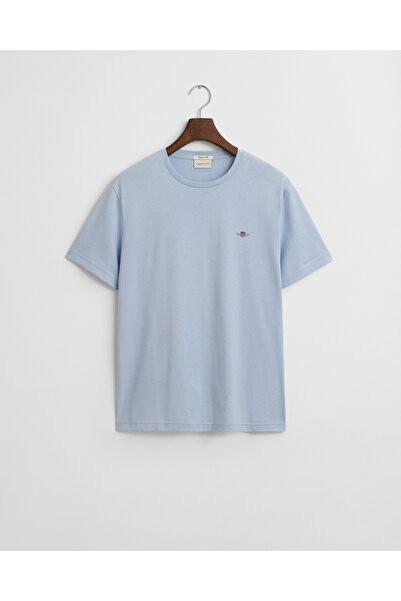 Gant Erkek Mavi Regular Fit Bisiklet Yaka T-Shirt