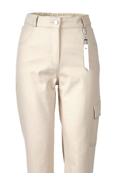 Ysatis Beige Women's Trousers - Pockets and Elastic Legs24242000117