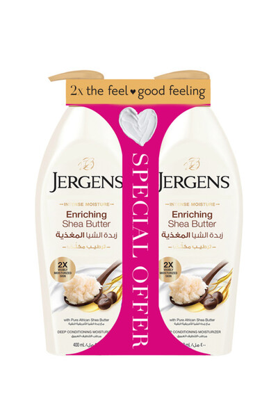 Jergens لوشن زبدة الشيا 400 مل × 2 عرض خاص