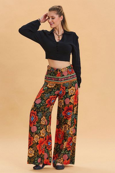 Los banditos Palazzo High Waist Loose Cut Trousers