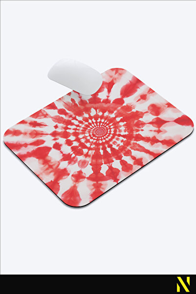 nilizma Цветна подложка за мишка с батик мотив и неплъзгаща се основа за дома и офиса