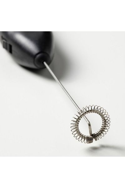 IKEA PRODUKT Milk Frother – Black, Handheld, Battery-Operated, Stainless Steel Whisk