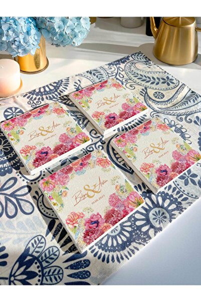 arslart 20li Kişiye Özel Taş Bardak Altlığı Düğün Hediyeliği Nişan Söz Doğum ...