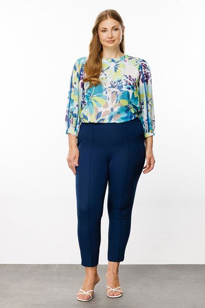 Ekol Minimalist Midi Women's Trousers - High Waist, Comfortable, Stylish