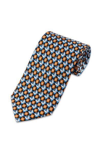 Bursa İpek Turquoise Patterned Silk Tie