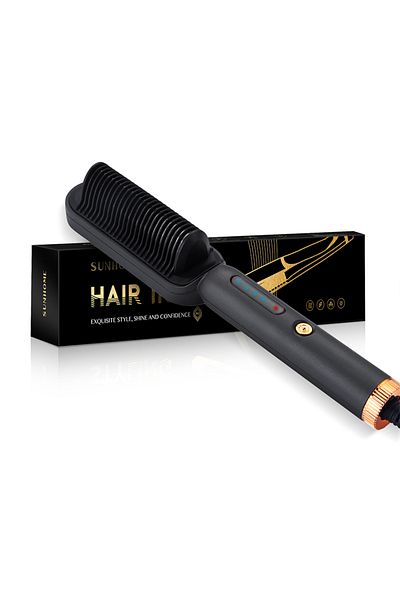 Sunhome Hair Straightening And Curling Comb Grey
