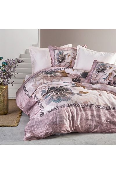 cotton club Lenjerie de pat premium satin de lux 6 piese, Club Cotton, Raven