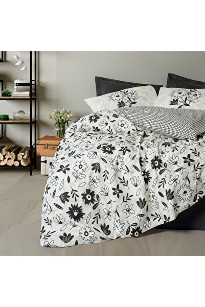 Cotton Box Lenjerie pat dublu cu flori, bumbac 100% ranforce, Cotton Box, Mer...