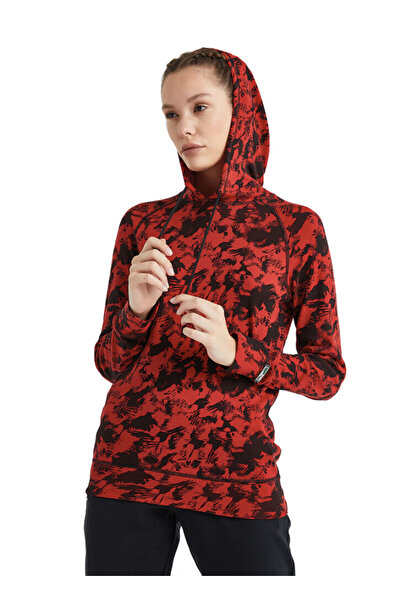 Blackspade Kadın Termal Kapşonlu Sweatshirt 2. Seviye 6194 - Kırmızı